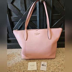 Pink pebbled leather Kate Spade Tote. Medium size.